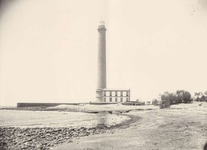 Imagen histórica del Faro de Maspalomas (Foto TA)